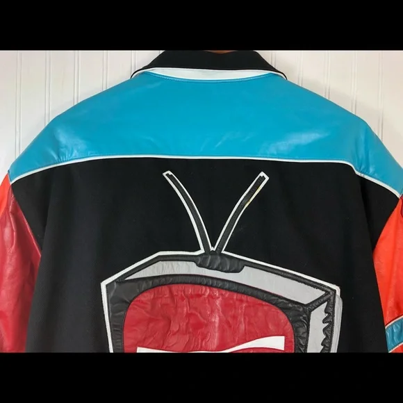 Jeff Hamilton Men's MulticolorVintage Coca Cola TV Jacket Sz XL